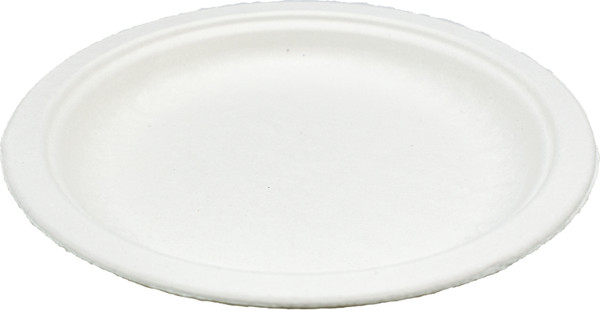 Изображение товара Набор одноразовых тарелок Суперпак ЭВ D=230мм растительное волокно (50шт, белый)