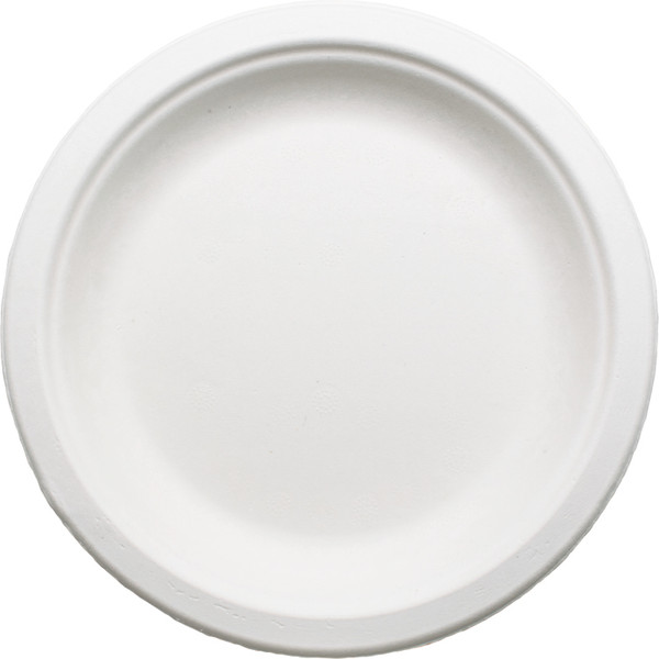 Изображение товара Набор одноразовых тарелок Суперпак ЭВ D=230мм растительное волокно (50шт, белый)