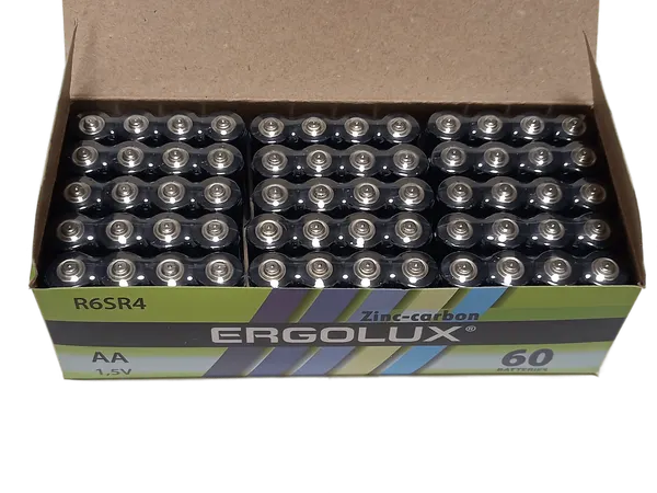 Изображение товара Комплект батареек Ergolux R6 SR4 1.5В / 012441 (60шт)