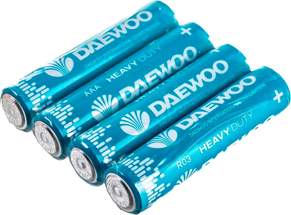 Изображение товара Комплект батареек Daewoo Heavy Duty R03 SP4 / 5029330 (40шт)
