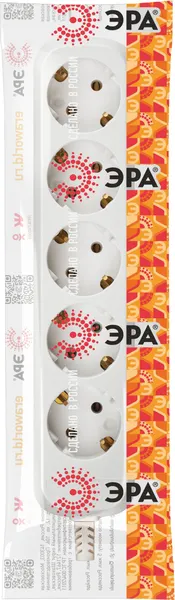 Изображение товара Колодка удлинителя ЭРА KX-5e / Б0071872 (белый)