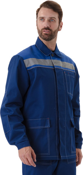 Изображение товара Комплект рабочей одежды УРСУС Ударник КОС317-002 (темно-синий/василек, 56-58/182-188)