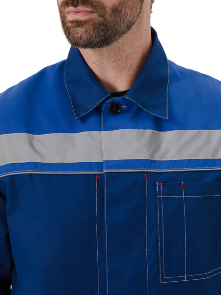 Изображение товара Комплект рабочей одежды УРСУС Ударник КОС317-002 (темно-синий/василек, 56-58/182-188)