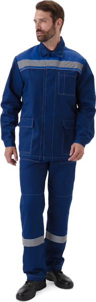 Изображение товара Комплект рабочей одежды УРСУС Ударник КОС317-002 (темно-синий/василек, 56-58/182-188)