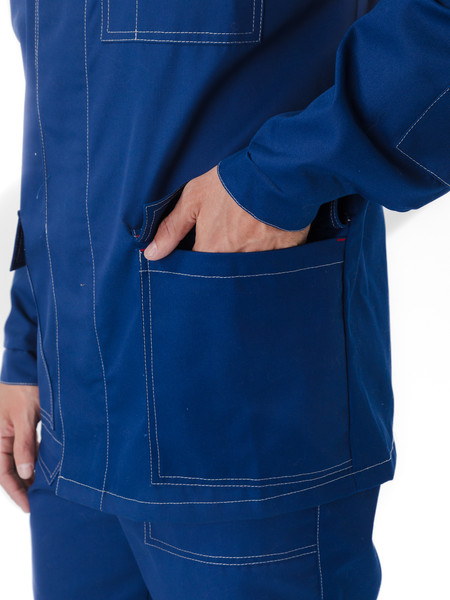 Изображение товара Комплект рабочей одежды УРСУС Ударник КОС317-002 (темно-синий/василек, 56-58/182-188)