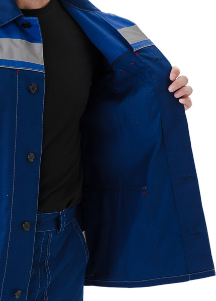 Изображение товара Комплект рабочей одежды УРСУС Ударник КОС317-002 (темно-синий/василек, 56-58/182-188)