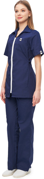 Изображение товара Костюм рабочий УРСУС Медицинский Глория 2 ТОР526-2-340 (52-54/158-164, темно-синий/белый)