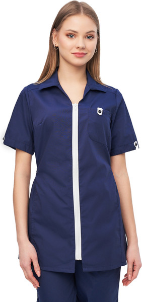 Изображение товара Костюм рабочий УРСУС Медицинский Глория 2 ТОР526-2-340 (60-62/170-176, темно-синий/белый)