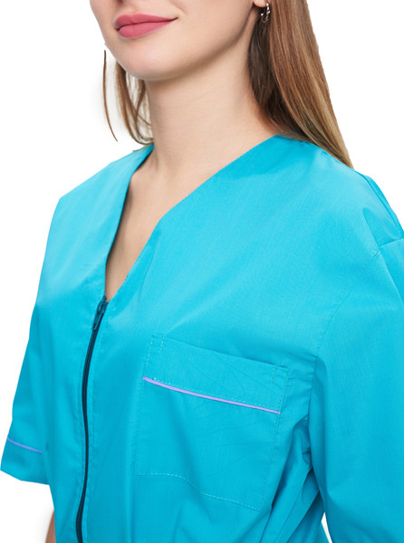 Изображение товара Костюм рабочий УРСУС Медицинский Глория ТОР526-100 (40-42/170-176, бирюзовый/сиреневый)