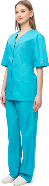 Изображение товара Костюм рабочий УРСУС Медицинский Глория ТОР526-100 (60-62/170-176, бирюзовый/сиреневый)