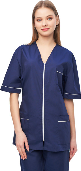 Изображение товара Костюм рабочий УРСУС Медицинский Глория ТОР526-016 (60-62/170-176, темно-синий/белый)