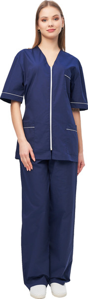Изображение товара Костюм рабочий УРСУС Медицинский Глория ТОР526-016 (60-62/170-176, темно-синий/белый)