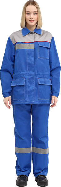 Изображение товара Комплект рабочей одежды УРСУС Ударник КОС530-038 (василек/светло-серый, 44-46/170-176)