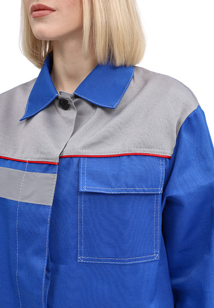 Изображение товара Комплект рабочей одежды УРСУС Ударник КОС530-038 (василек/светло-серый, 56-58/158-164)