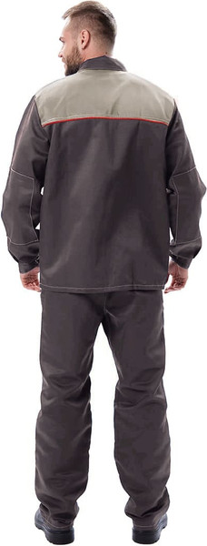 Изображение товара Комплект рабочей одежды УРСУС Дамаск КОС316-303 (темно-серый/светло-серый/красный, 56-58/170-176)