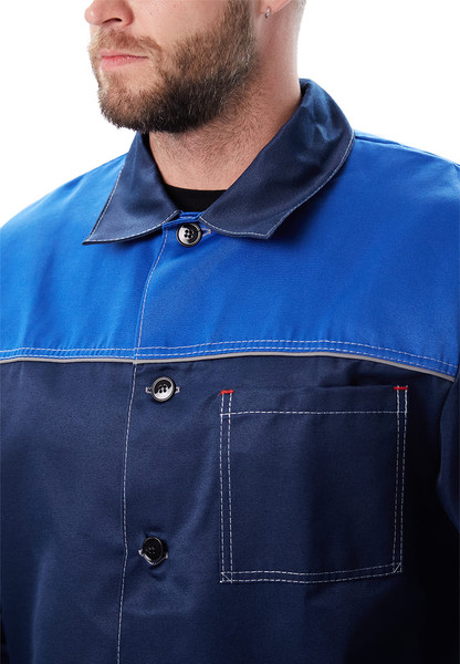 Изображение товара Комплект рабочей одежды УРСУС Дамаск КОС316-002 (темно-синий/василек, 60-62/170-176)