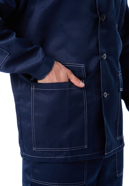 Изображение товара Комплект рабочей одежды УРСУС Дамаск КОС316-002 (темно-синий/василек, 60-62/170-176)