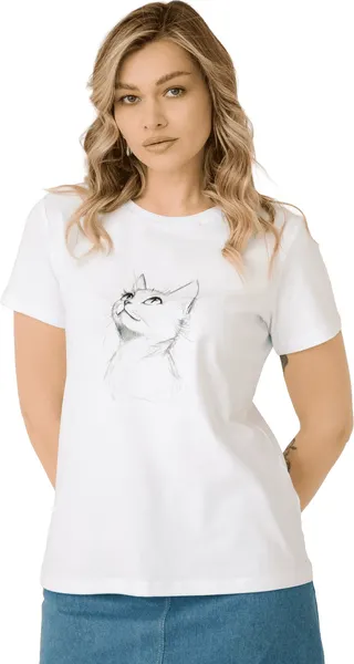 Изображение товара Футболка Dea Mia 5609 рис.0032 (р.170-108,112, белый)