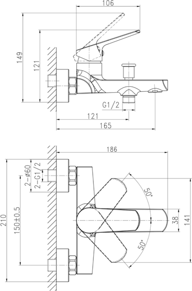 Изображение товара Душевой гарнитур со смесителем Cersanit Flavis 63035 + Vibe 63067