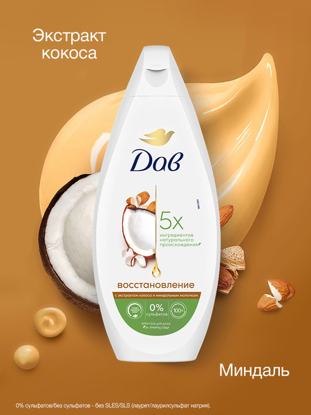 Изображение товара Гель для душа Dove Ритуал красоты Восстановление (250мл)