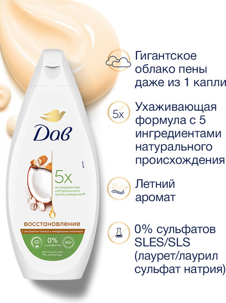 Изображение товара Гель для душа Dove Ритуал красоты Восстановление (250мл)
