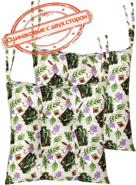 Изображение товара Подушка на стул MATEX Homely / 13-709 (зеленый/ бежевый/ лавандовый)