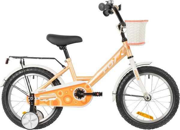 Изображение товара Детский велосипед Foxx Simple 14 / 144SIMPLE.YE6 (персиковый, разобранный, в коробке)