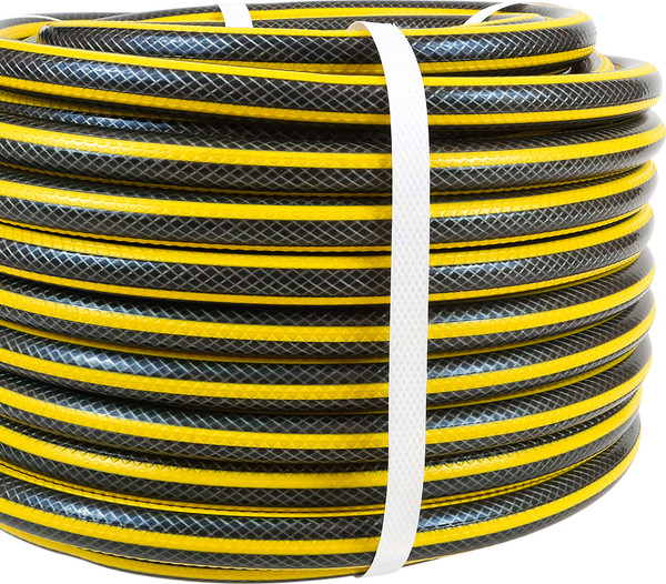 Изображение товара Шланг поливочный Жук Comfort 1/2" 3-х слойный / 325708-00 (25м, желтый)