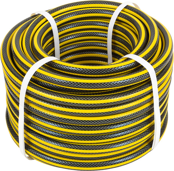 Изображение товара Шланг поливочный Жук Comfort 1/2" 3-х слойный / 325708-00 (25м, желтый)