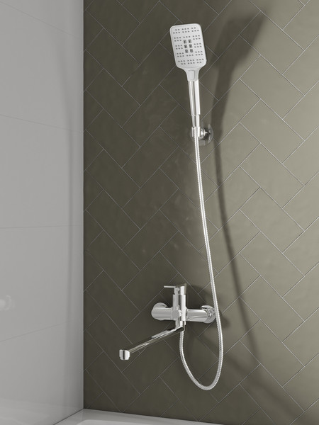 Изображение товара Смеситель Cersanit Cersania 63031 с душевым гарнитуром Ferro 64085