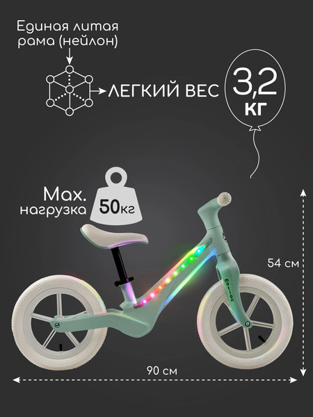 Изображение товара Беговел Amarobaby Motion AB25-34MT/1333 (зеленый/молочный)