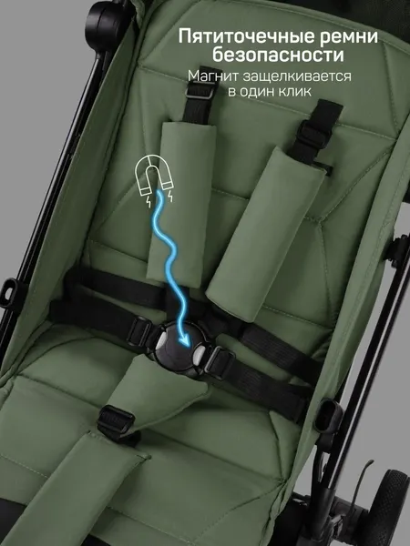 Изображение товара Детская прогулочная коляска Amarobaby Ride AB25-10RIDE/13 (зеленый)