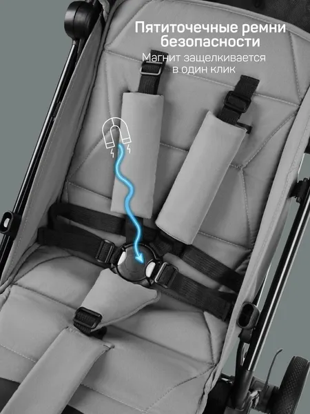 Изображение товара Детская прогулочная коляска Amarobaby Ride AB25-10RIDE/11 (серый)