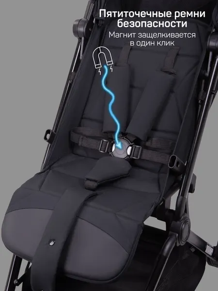 Изображение товара Детская прогулочная коляска Amarobaby Ride AB25-10RIDE/09 (черный)