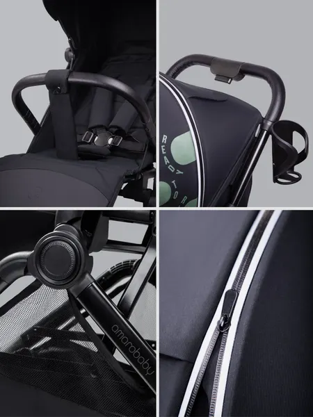 Изображение товара Детская прогулочная коляска Amarobaby Ride AB25-10RIDE/09 (черный)