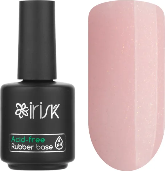 Изображение товара База для гель-лака IRISK Acid-free Rubber Base тон 04 Shimmer Pink (18мл)