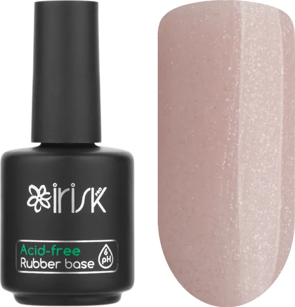 Изображение товара База для гель-лака IRISK Acid-free Rubber Base тон 05 Natural Shimmer Pink (18мл)