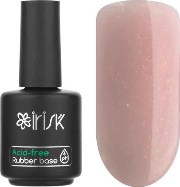 Изображение товара База для гель-лака IRISK Acid-free Rubber Base тон 12 Soft Shimmer Beige (18мл)