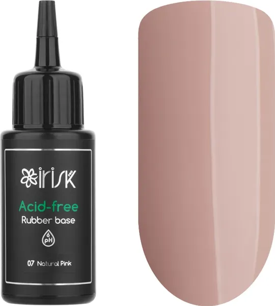 Изображение товара База для гель-лака IRISK Acid-free Rubber Base тон 07 Natural Pink (50мл)