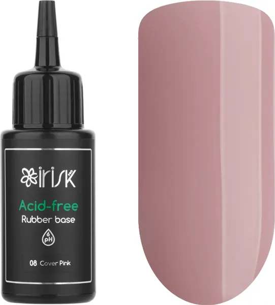 Изображение товара База для гель-лака IRISK Acid-free Rubber Base тон 08 Cover Pink (50мл)
