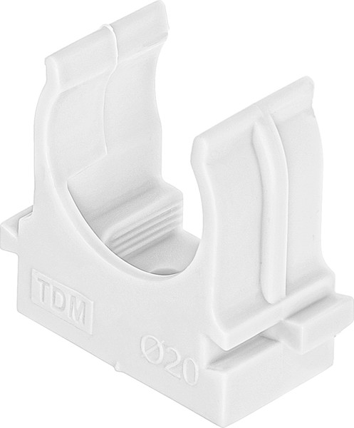 Изображение товара Крепеж-клипса для трубы TDM SQ0405-8012 (100шт, белый)