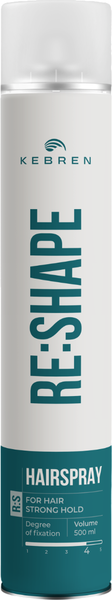 Изображение товара Лак для укладки волос Kebren Re:Shape сильной фиксации (500мл)