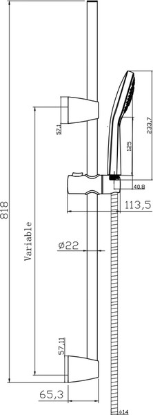 Изображение товара Душевой гарнитур со смесителем Cersanit Brasko 64092 + Neno 63696
