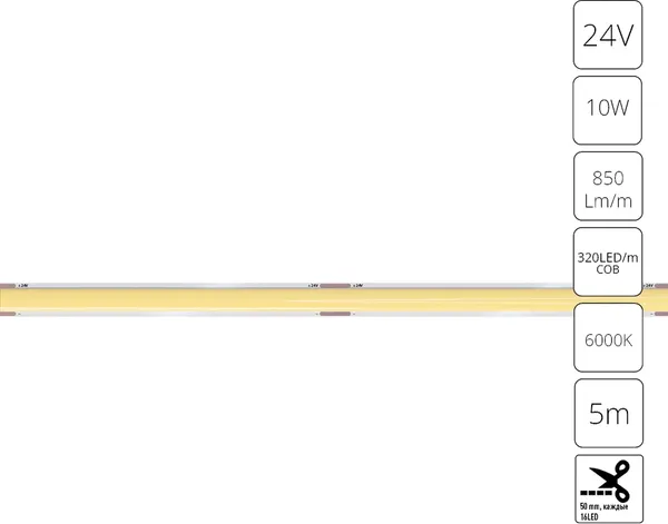 Изображение товара Светодиодная лента Arte Lamp A2432005-03-6K