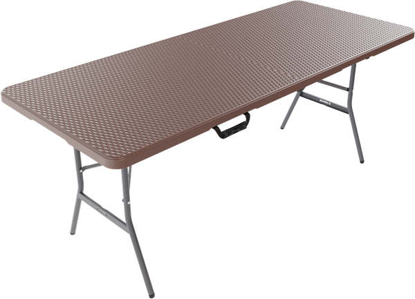 Изображение товара Стол складной SAMMAN Van R 185x77x74 (ротанг, коричневый)