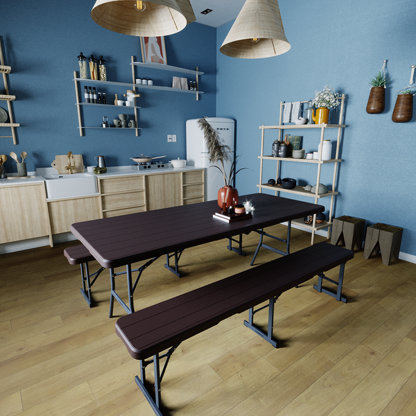 Изображение товара Стол складной SAMMAN Van T 185x77x74 (дерево, коричневый)