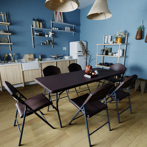 Изображение товара Стол складной SAMMAN Van T 185x77x74 (дерево, коричневый)