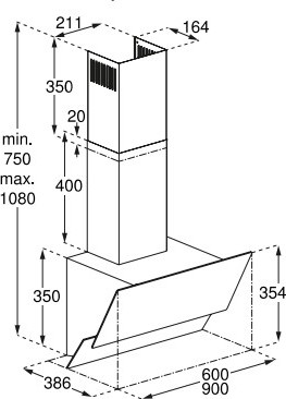 Изображение товара Вытяжка наклонная Bosch DWK65AD30R
