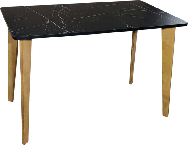 Изображение товара Обеденный стол Mio Tesoro Вулькано раздвижной 1100(1400)х700 (мрамор неро маркина)