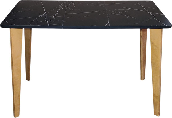 Изображение товара Обеденный стол Mio Tesoro Вулькано раздвижной 1100(1400)х700 (мрамор неро маркина)